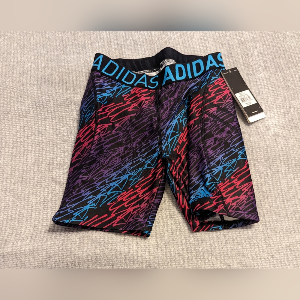 Adidas girl's Destiny Printed slider graffiti print pants Sz: M NWT